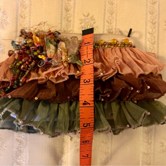 Vintage Mary Frances Silk Chiffon Fairy Beaded Luxury Clutch Purse Butterfly - Picture 13 of 16